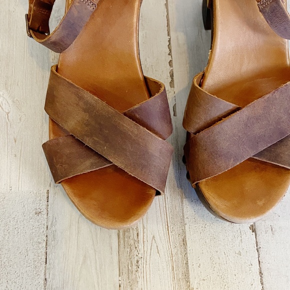 Mila Paoli | Womens Brown Leather Strap Platform Sandals | Size: 9.5 - Picture 5 of 13